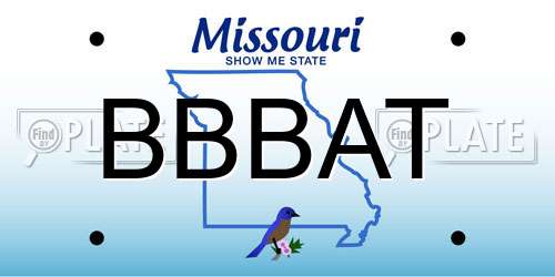 BBBAT Missouri License Plate