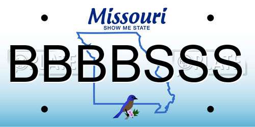 BBBBSSS Missouri License Plate