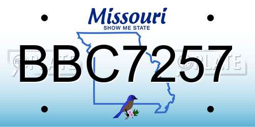 BBC7257 Missouri License Plate