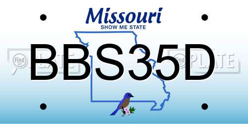 BBS35D Missouri License Plate