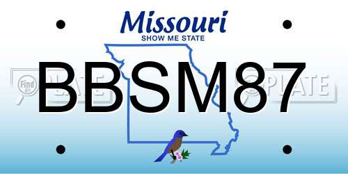 BBSM87 Missouri License Plate