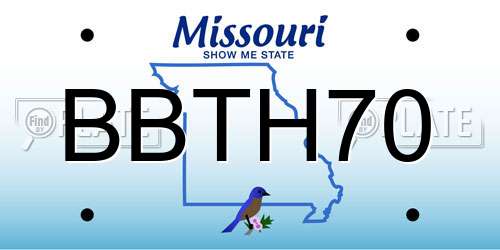 BBTH70 Missouri License Plate