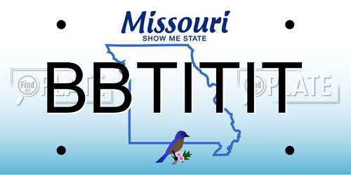 BBTITIT Missouri License Plate