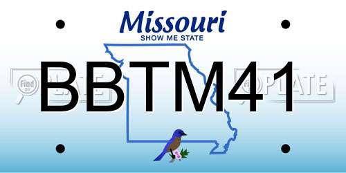 BBTM41 Missouri License Plate