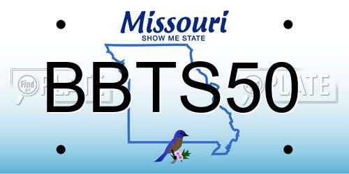 BBTS50 Missouri License Plate