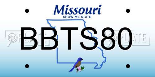 BBTS80 Missouri License Plate