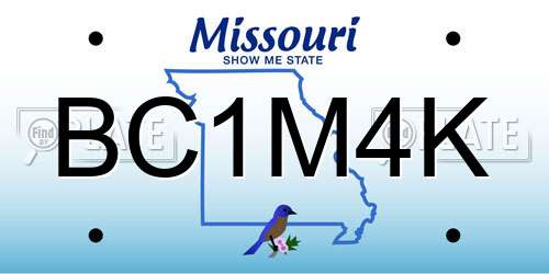 BC1M4K Missouri License Plate