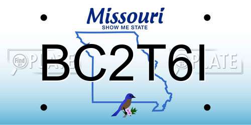 BC2T6I Missouri License Plate