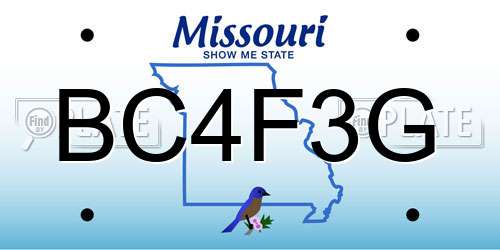BC4F3G Missouri License Plate