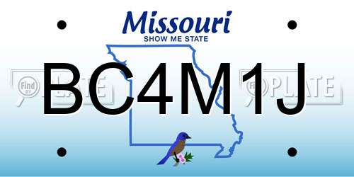 BC4M1J Missouri License Plate
