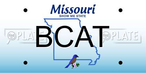 BCAT Missouri License Plate