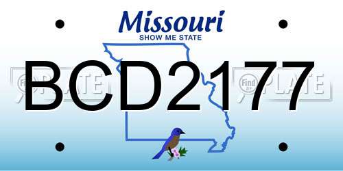 BCD2177 Missouri License Plate