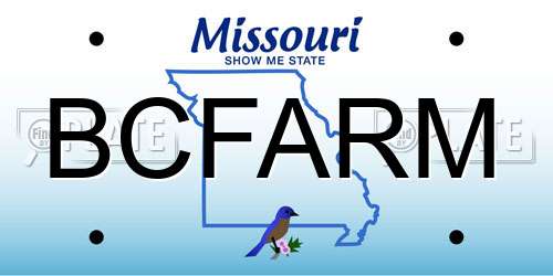 BCFARM Missouri License Plate