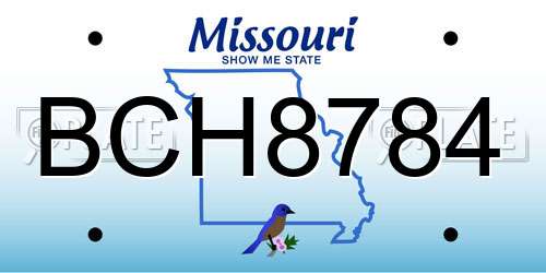 BCH8784 Missouri License Plate