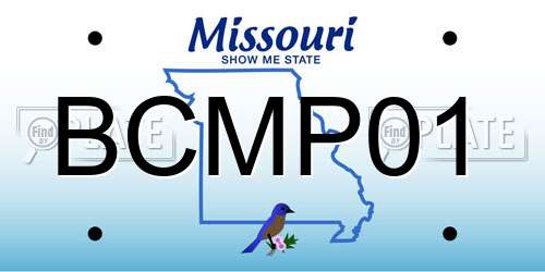BCMP01 Missouri License Plate