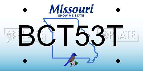 BCT53T Missouri License Plate