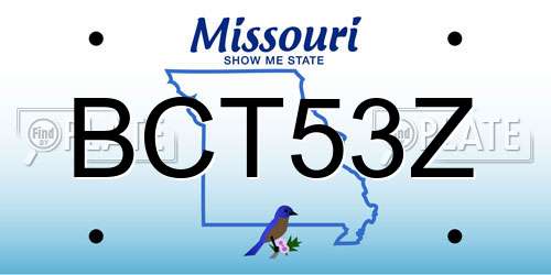 BCT53Z Missouri License Plate