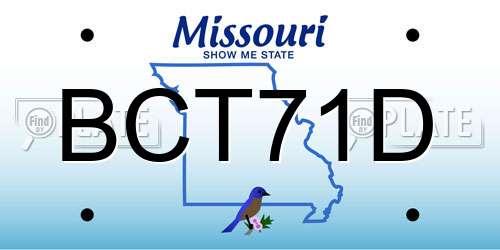 BCT71D Missouri License Plate
