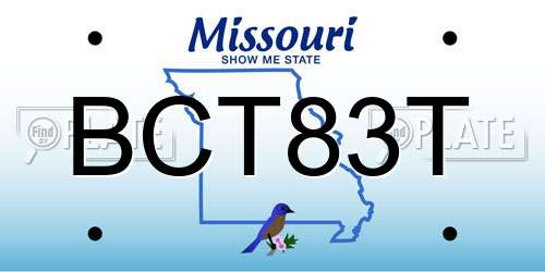 BCT83T Missouri License Plate