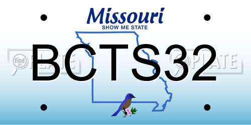 BCTS32 Missouri License Plate