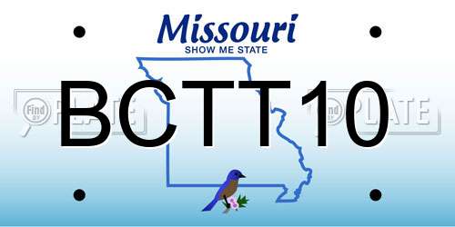 BCTT10 Missouri License Plate