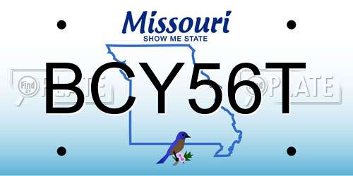 BCY56T Missouri License Plate