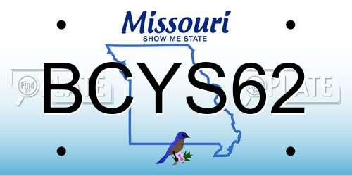 BCYS62 Missouri License Plate