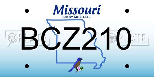 BCZ210 Missouri License Plate