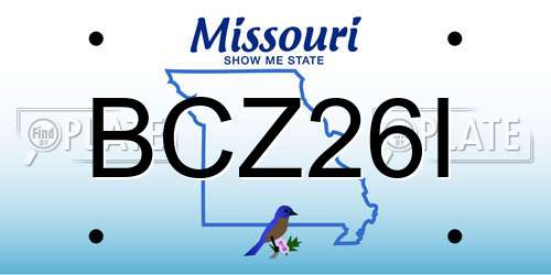 BCZ26I Missouri License Plate