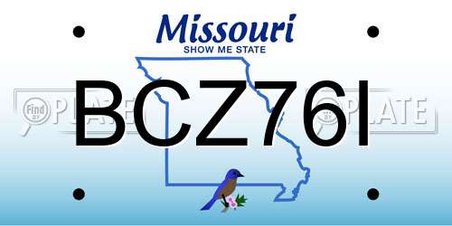 BCZ76I Missouri License Plate