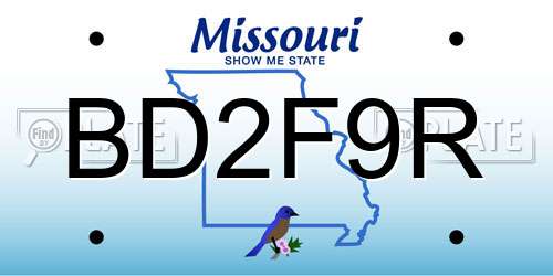 BD2F9R Missouri License Plate