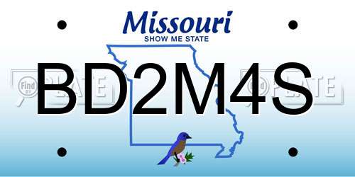 BD2M4S Missouri License Plate