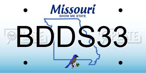BDDS33 Missouri License Plate