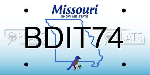 BDIT74 Missouri License Plate