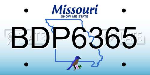 BDP6365 Missouri License Plate