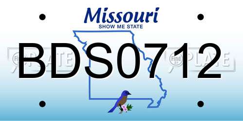 BDS0712 Missouri License Plate