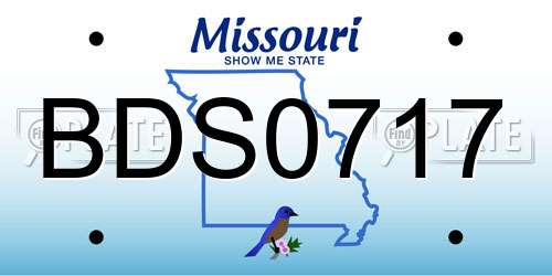 BDS0717 Missouri License Plate