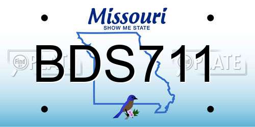 BDS711 Missouri License Plate
