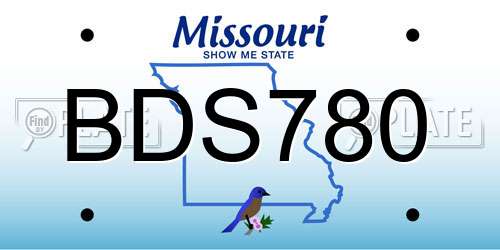 BDS780 Missouri License Plate