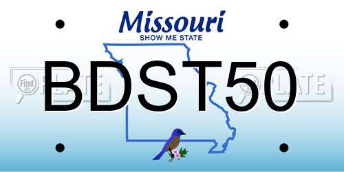 BDST50 Missouri License Plate