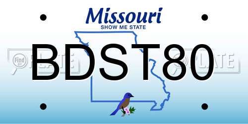 BDST80 Missouri License Plate