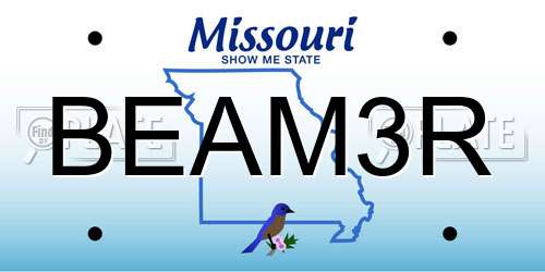 BEAM3R Missouri License Plate