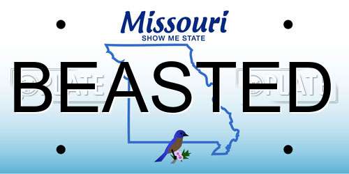 BEASTED Missouri License Plate