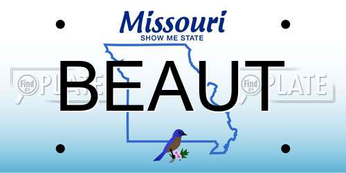 BEAUT Missouri License Plate