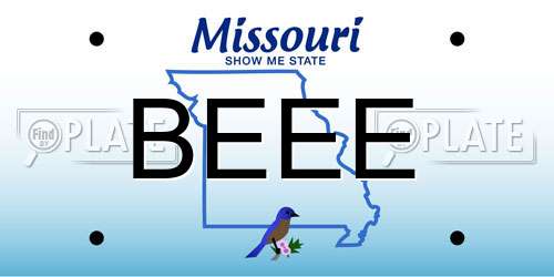 BEEE Missouri License Plate