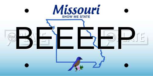 BEEEEP Missouri License Plate