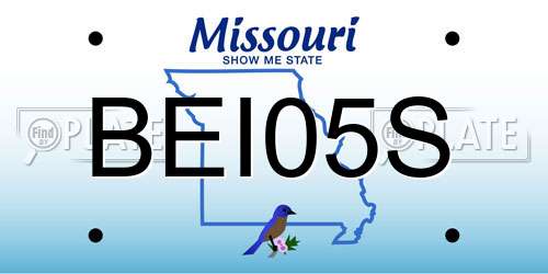 BEI05S Missouri License Plate