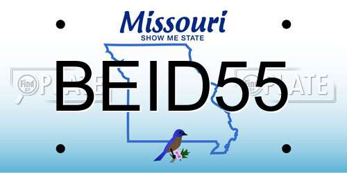 BEID55 Missouri License Plate