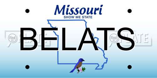 BELATS Missouri License Plate