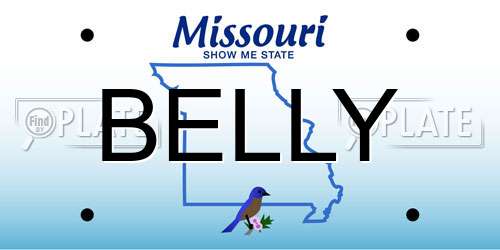 BELLY Missouri License Plate